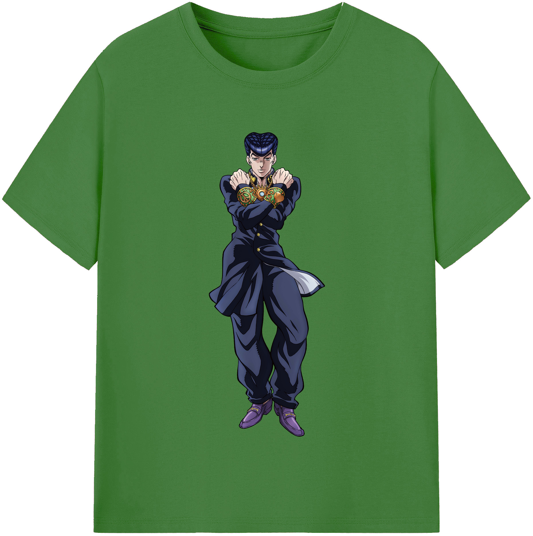 （画像用） ジョジョの奇妙な冒険 ひがしかた じょうすけ JoJo's Bizarre Adventure Higashikata Josuke レディースカジュアルプリントTシャツ（綿100％）